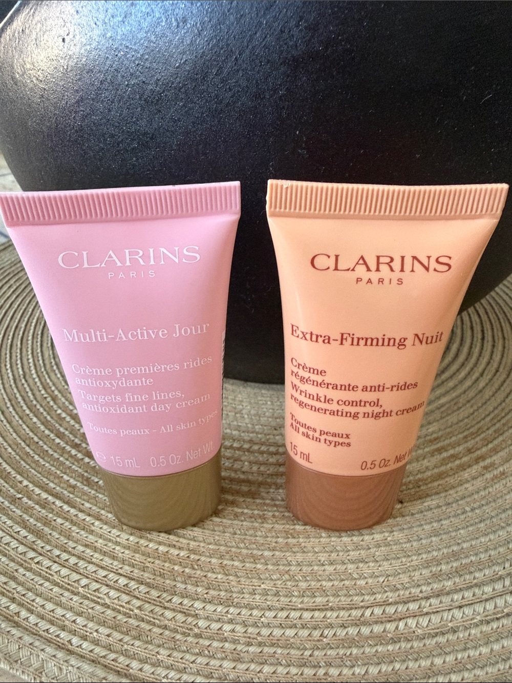 Clarins Paris Multi Active Day Cream & Extra Firming Night Skin Care Primer Duo